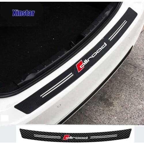 Carbon Fiber Allroad Rear Bumper Decals Sticker For Audi A4 A6