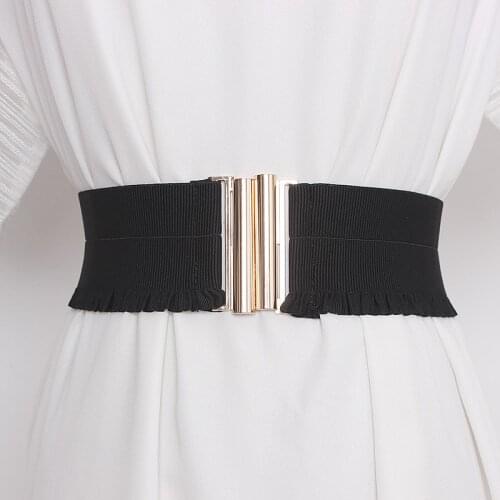 Womens runway fashion elastic Cummerbunds female Dress Corsets Waistband Belts decoration wide belt TB1393