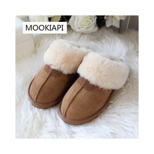 The latest European high-quality sheepskin wool women slippers in 2019, free delivery, 8 colors