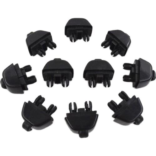 10Pcs Black Sun Visor Clip & Cap 6R0857561 For Passat B7 CIitigo Rapid Seat Mii 6R0 857 561 Y20