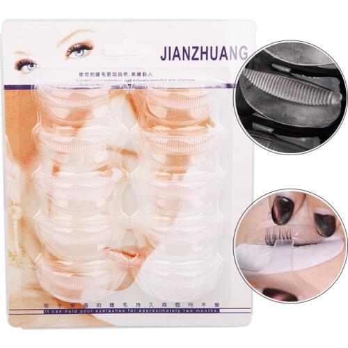 10pc Silicone Eyelash Perming Pad Permanent Eyelashes Lift Lifting 3D Curler Eye Lash Extension Graft Brush Applicator Tools