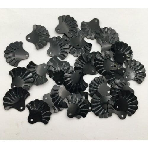 21mm Fan Shape Loose Sequins Beautiful Crafts for Sewing/Webbing Diy Accessory Kids DIY Black