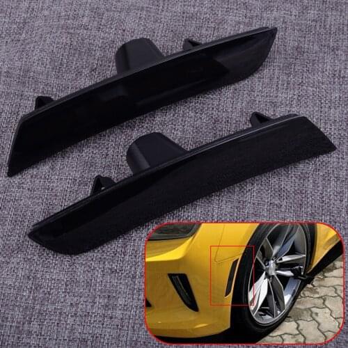 Car 2Pcs Amber Front Smoked Amber LED Side Marker Light Fit for Chevy Camaro 2016-2018 Cadillac CTS 2014-2018 ATS 2015-2018