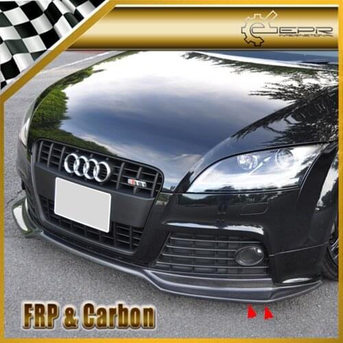 Car Accessories For Audi TT S line (Type 8J) 2007-2012 AS Sport Carbon Fiber Front Lip Glossy Finish Bumper Splitter Trim Racing