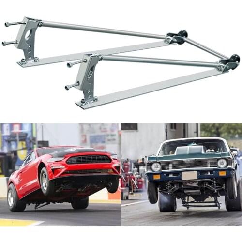 SPEEDWOW Car Bolt-on Wheelie Bars Competition Engineering Wheel-E-Bars Plated Finish Bolt-On Kit Auto Repair Tools