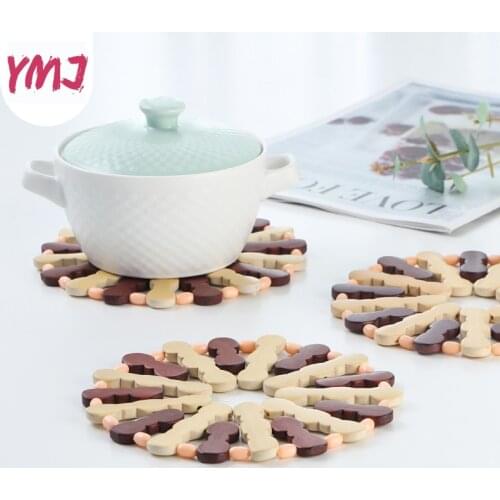 Bamboo Dining Table Mat Heat Insulation Pot Holder Insulated Coasters Table Placemats Mug Coaster Kitchen tool for Home Decor