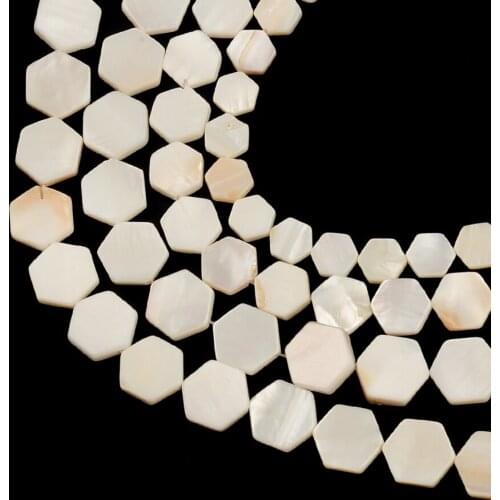 White Rhombic Natural Shell Beads Pearl Beads for Jewelry Making Charm Bracelet Necklace DIY Accessories Women Gift