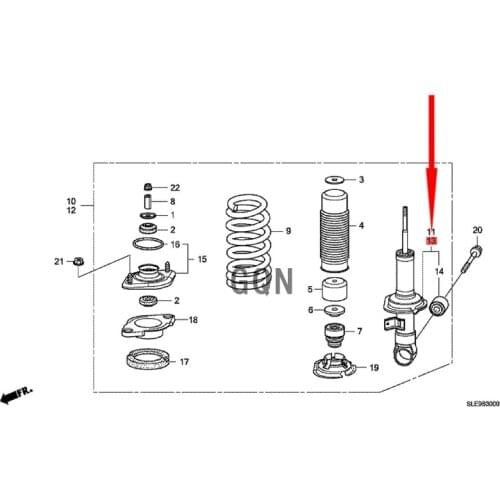 Central shock-absorbing core 2014-Hon daO DY SS EY Central shock-absorbing core of nitrogen damper for electric vehicle