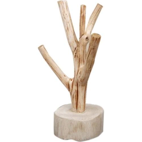 Tree Shape Solid Wood Coffee Tea Cup Drain Storage Holder Stand Home Kitchen Mug Jewelry Hanging Display Rack