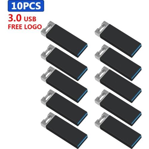 10pcs/lot cle usb flash drive 64GB 32GB 16GB 8GB 4GB pen drive Real capacity waterproof u disk memoria cel usb 3.0 stick gift