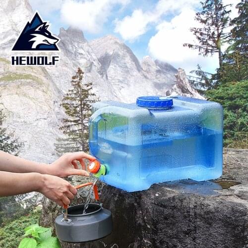 Hewolf Outdoor Faucet 5L-25L Bucket Car Self-driving Tour Water Storage Tank Pure Bucket Picnic Water Storage PC Camping Bucket
