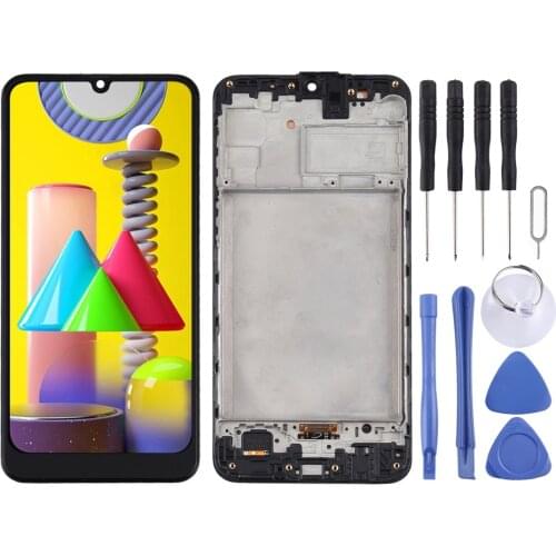 IPartsBuy for Samsung Galaxy M31 TFT Material LCD Screen and Digitizer Full Assembly with Frame