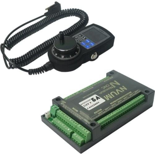 New 4axis USB Mach3 Control Card Ethernet Motion Card Manual Pulse Hand Wheel CNC Milling Machine Part Tools