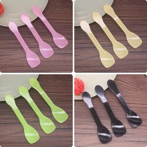 100pcs Mini Transparent Plastic Spoon Disposable Spoons Flatware Spoons For Jelly Ice Cream Dessert Appetizer Kitchen Accessory
