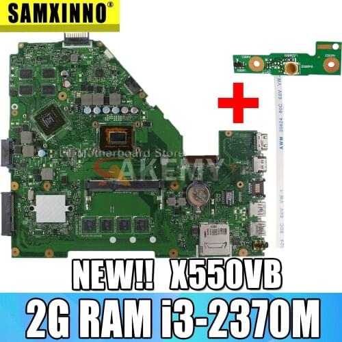 Akmey X550VB motherboard For Asus X550VB X550CC X550CL X552C A550C K550C laptop motherboard Test OK 4G RAM I3-3110M GT740M