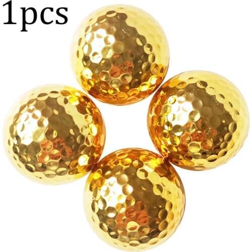 Unique Gold Golf Balls For Golfer Indoor Outdoor Swing Putter Practice Gift Christmas Friend For Father Balls Training E0C0
