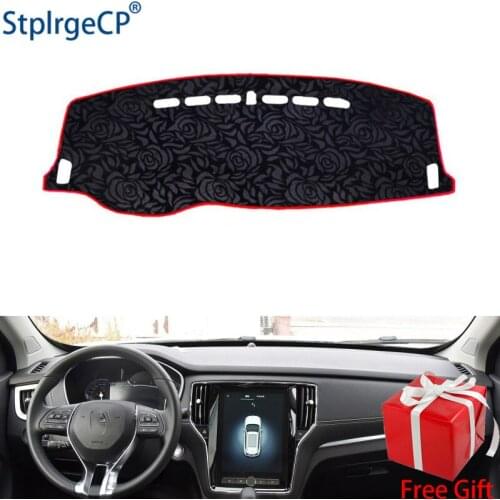 Rose Pattern Non-slip Car Dashboard Cover Dash Mat Pad DashMat ANti-UV Car Sticker for ROEWE RX5 ERX5 2016 2017-2019 Car Styling