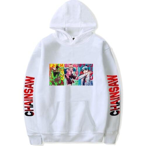 2021 New Chainsaw man Anime Fashion Prints Hoodies Women/Men Long Sleeve Hooded Sweatshirts Casual Streetwear Clothes