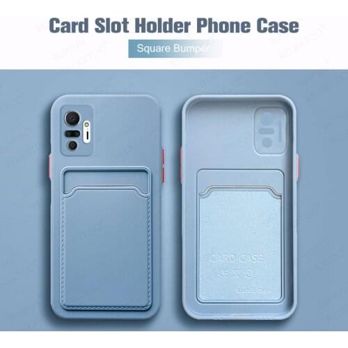 Original Card Slot Wallet Phone Case For Xiaomi Poco M3 Pro 5G Soft Silicone Cover For Redmi Note 10 10s Pro Max Poxo M3Pro F3