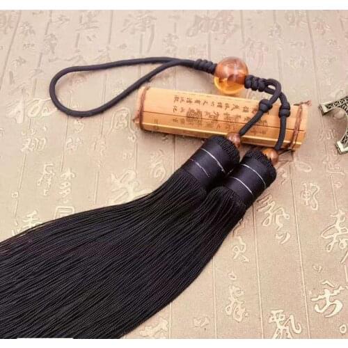 Kun Master Durable Tai Chi Or Kung Fu Sword Tassel Martial Arts Hard Return Tassel Black Yellow Red Brown