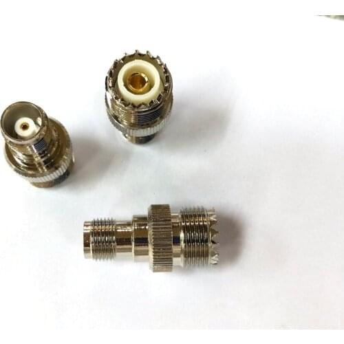 10PCS BRASS TNC Female to UHF SO239 Female Jack straight Coaxial Adapter New