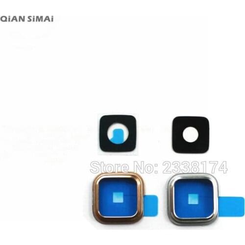 QiAN SiMAi For Samsung Galaxy S5 G900 G9006V G9008V G9009D New Camera Lens Glass+Circle Cover Repair Parts + Free shipping