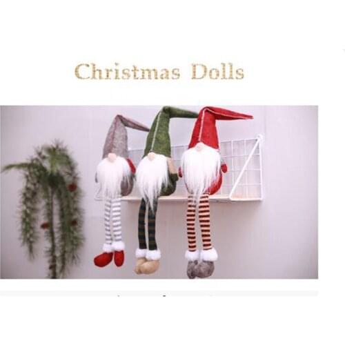 Christmas Decoration Cute Sitting Long-legged Elf Festival New Year Dinner Party 2018 Christmas Decorations for Home