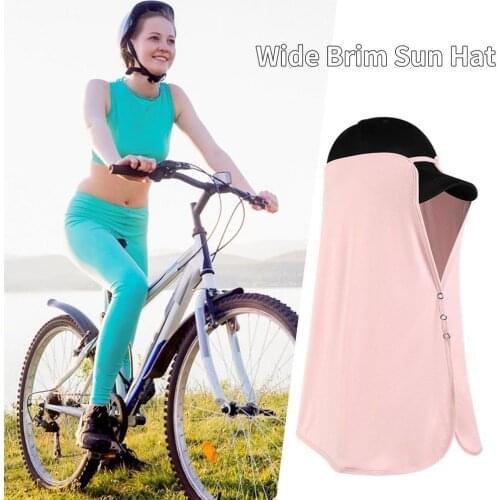 Sun Hat Curtain Fence For Outdoor Riding And Fishing Wide Brim Sun Hat Waterproof UPF 50 Protect Bucket Fishing Cap