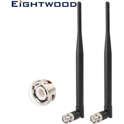 Eightwood 2pcs Wireless Microphone Receiver BNC Antenna for Microphone System Receiver Remote Digital Audio Mic Receiver Tuner