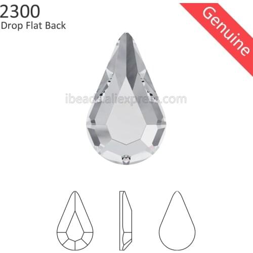 100% Original Crystals from Swarovski 2300 Drop Flat Back no hotfix rhinestone for nail art DIY jewelry decorate clothing 2019