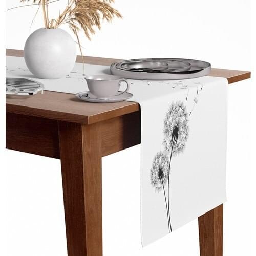 Tropik Home Digital Printed Dandelion Pattern Colorful Printed Table and Presentation Runner 40x145 cm