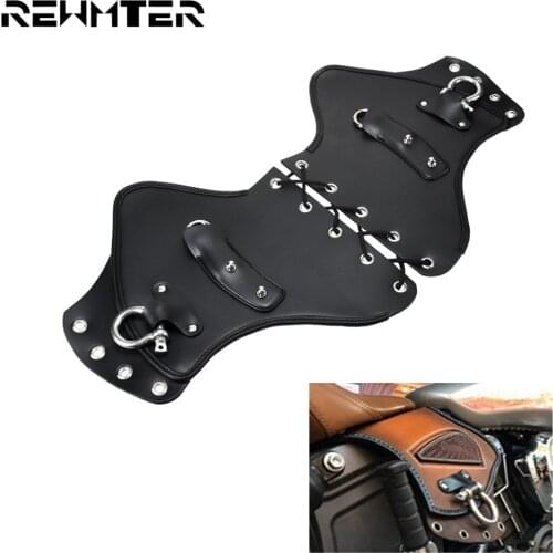 Universal Motorcycle PU Black Leather Heat Saddle Shield Deflectors For Harley Sportster Dyna Touring Softail Fat Boy For Honda