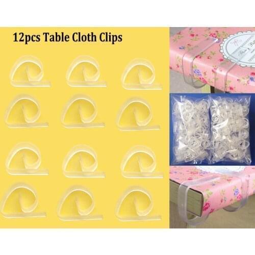 12pcs Table Cloth Clips Simple Transparent Cover Secure Casual Party Durable Holder Clamps 2020 Hot Sell 3