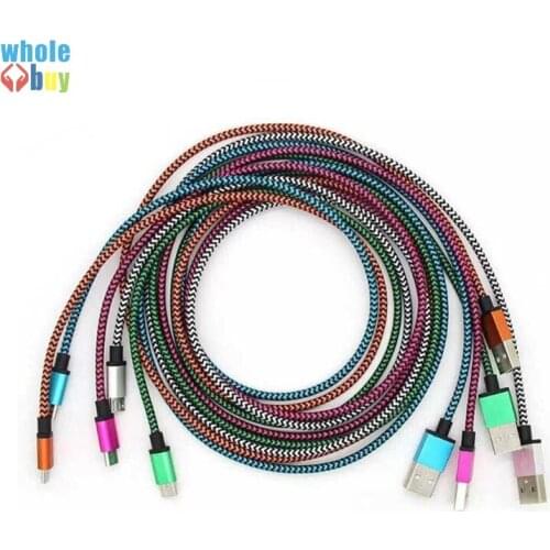 1M 2M 3M Aluminium serpentine Fabric 8pin usb cable Date Sync Charger Cable for Apple Iphone X 8Plus 8 7Plus 7 6s 6 100pcs/lot