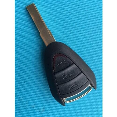 2/3 Buttons Lock Unlock Car Remote Key Fob Case Shell Uncut Blade For Porsche/Carrera 911 997 Boxster S 2S 4S Turbo NO LOGO