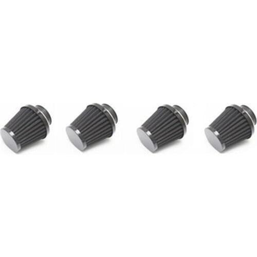 4x 35mm-60mm Universal Motorcycle Black Clamp-on Air Filter Cleaner Cruiser Chopper Cafe Racer Old School Touring Dirt bike