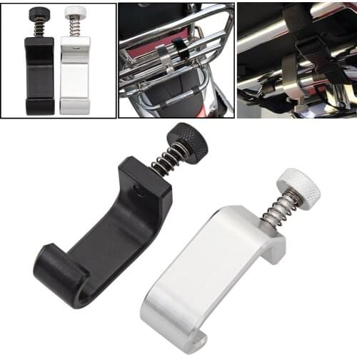 Aluminum Bag Frame Hook Crotchet Grip Adjuster For All Vespa Model GTS LX LXV Sprint Primavera 50 125 250 300 GTS Black/Silver