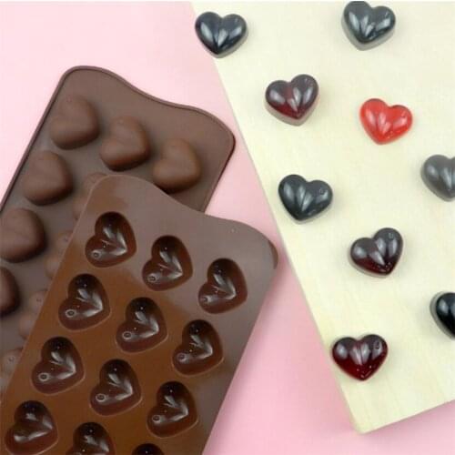 Non Stick Silicone Mold Love Heart Chocolate Cake Mold Baking Ice Fondant Sugar Tool Cake Wedding Fondant Decorating Tools