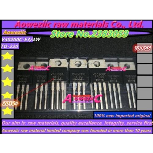 Aoweziic 2018+ 100% new imported original V30200C-E3/4W V30200C TO-220 Schottky diode 200V 30A