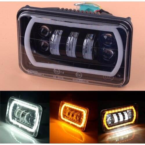 Car 6000K 12V IP67 Headlamp Headlight High Low Beam Turn Signal Daytime Running Light DRL Fit For Truck 4"x6"