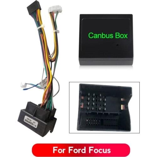 Car Stereo Audio 16PIN Android Power Wiring Harness Cable Adapter With Canbus Box For Ford Mondeo 07-10/Focus 07-11/C-MAX 07-10