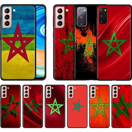 Case For Samsung Galaxy S20 FE S21 Ultra S10 S9 S8 Plus S10E S10Lite Back Soft Phone Cover S7 Edge Shell Maroc Morocco Flag