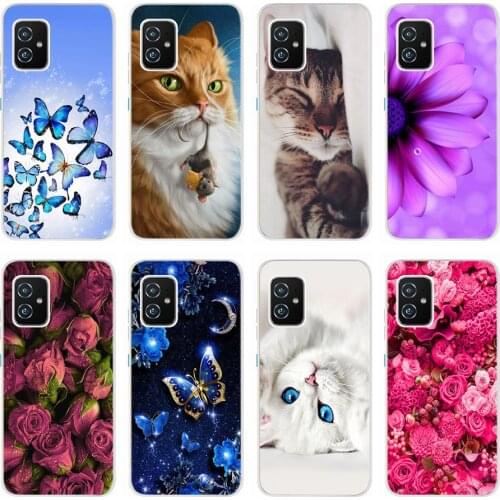 For Asus Zenfone 8 Case ZS590KS Soft Silicone Back Cover For Asus Zenfone 8 ZS590KS ZS590KS-2A007EU Cute Phone Cases Full Bumper