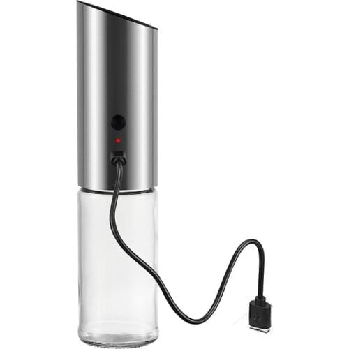 Electric Automatic Mill Pepper And Salt Grinder LED Light Peper Spice Grain Mills Porcelain Grinding Core Mill White