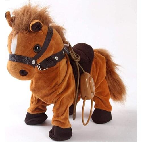 Electronic Interactive Horse Walk Along Horse with Remote Control Leash Dancing Singing Walking Musical Pony Pet Toys For Kids