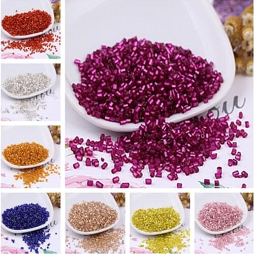 Fantasy Colored Glass Tube Beads DIY Jewelry Accessories, Home Decoration Materials 2x2mm /1000pcs