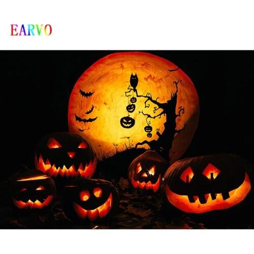 EARVO Halloween Backdrops For Photography pumpkin lantern backdrop photo Photography Backgrounds Photocall For Photo Studio
