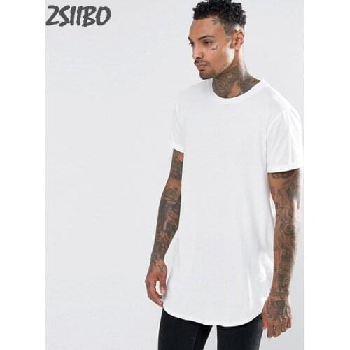 Harajuku Streetwear Hip Hop Off White Long Line Tee Shirt mens T-Shirt Clothing loose fit tshirt Punk liverpool funny t shirts