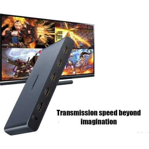 HDMI splitter 4 in 1 out multi-screen splitter Game WorkStock Art Design hdmi screen switcher Multiple modes Remote control