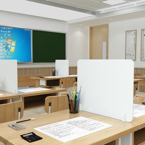 Anti-splashing Desktop Partition Thick Anti-slip Isolation Protection Board For Office School Canteen Anti-infection Barrier